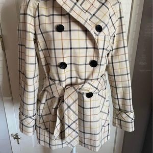Coach plaid Trench coat.